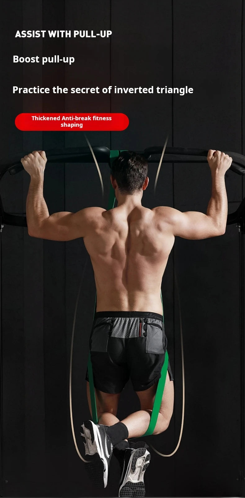 Color: White - 1/5pcs Tpe Elastic Band Resistance Strength Training Sports Fitness Latex Pull-up Ension Thick Circle Yoga Multi-functional Hip