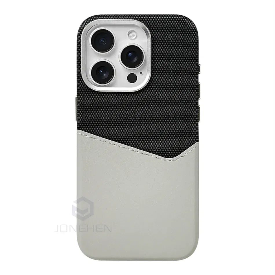 Color: Brown, Material: Plastic - For Magsafe Card Holder Leather Case For Iphone 16 15 13 12 17 Pro Max 14 Plus Pocket Wireless Charge Alloy Lens Magnetic Cover
