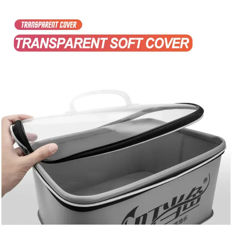 Color: White - Multifunction Eva Fishing Bag Box Folding Live Fish Bucket 4l 6l 10l 14l Water Container Bags Fishing Tackle Tools Storage Case