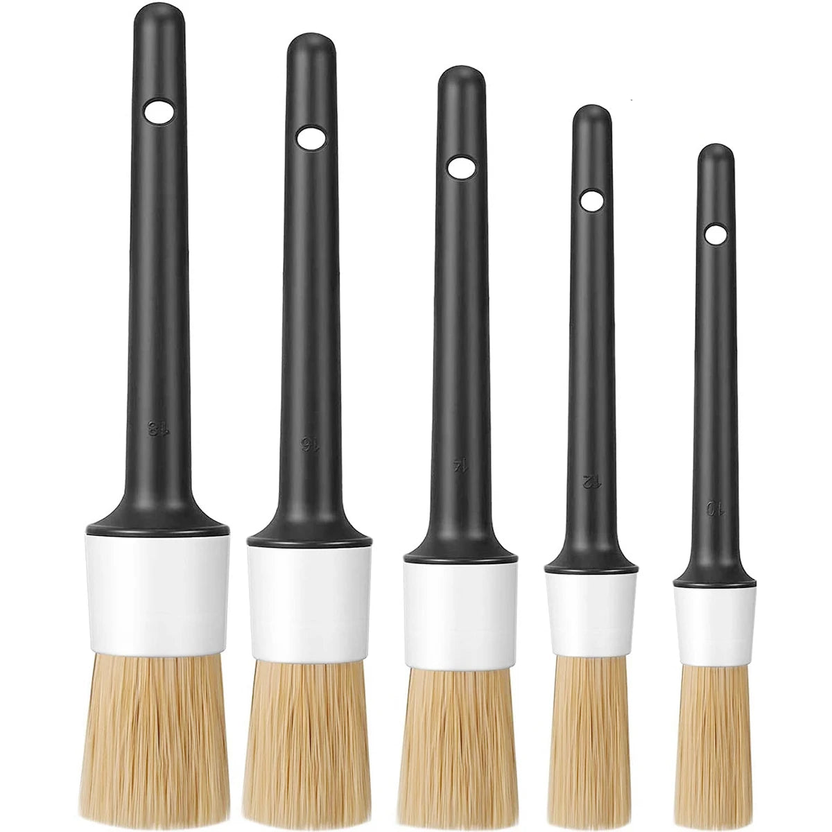 Color: White - Car Detailing Brush Set Car Cleaning Brushes Sponges Towels For Car Air Vents Rim Cleaning Dirt Dust Clean Tool Wash Accessories