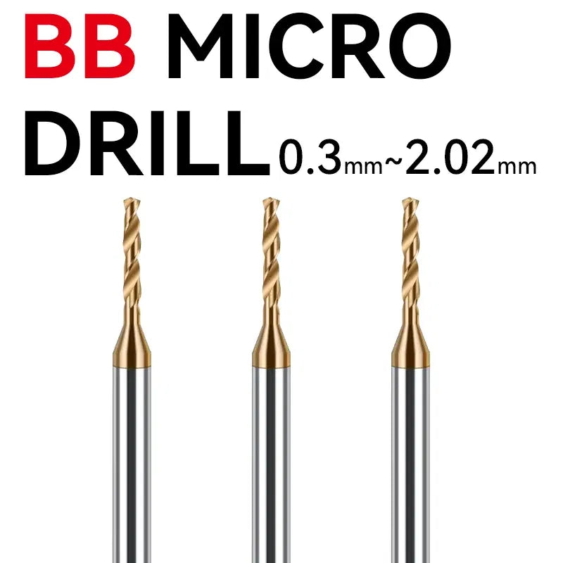 Hole Diameter: 23mm - Bb 0.3~2.02mm Micro Drill Solid Carbide Bit Mini Cnc Hole Making 3d Shank Diameter 4mm D4 Metal Steel Plastic 1pcs