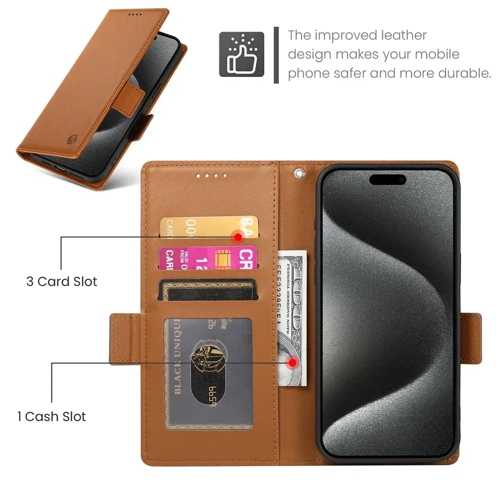 Color: Brown, Material: Canvas - Pu Leather Flip Phone Case For Iphone 16 15 Pro Max 16e 14 13 1211 Xs Max Xr X 8 7 Plus Se Kickstand Cards Solt Wallet Cover