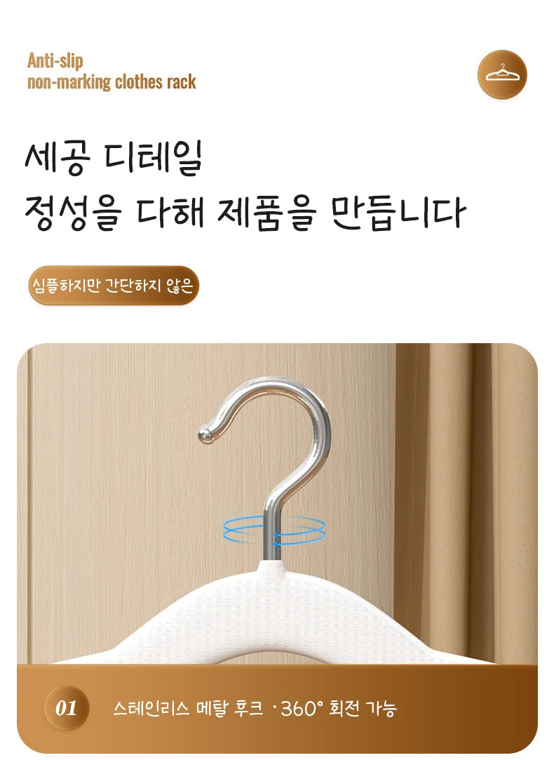 Color: Blue - 10pcs Clothes Hanging Household Hangers Non-slip Dormitory Bedroom Special Storage Clothes Hanging No Trace