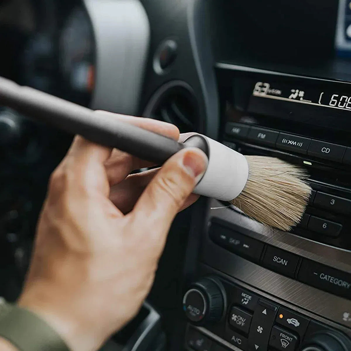 Color: White - Car Detailing Brush Set Car Cleaning Brushes Sponges Towels For Car Air Vents Rim Cleaning Dirt Dust Clean Tool Wash Accessories