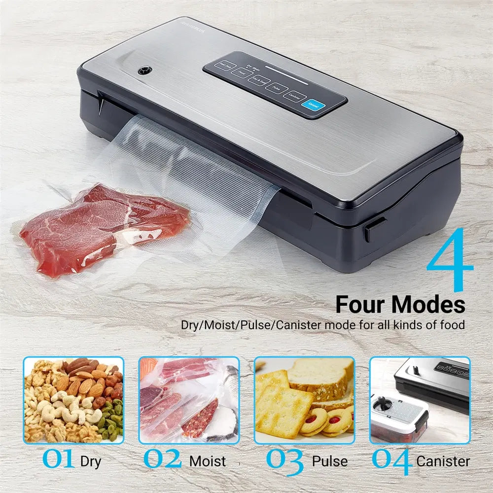 Color: Red, Ships From: China - Inkbird Ink-vs02 Vacuum Sealer Packaging Machine For Food Storage Household Vacuum Food Packer Sous Vide Vacuum Bag Rolls