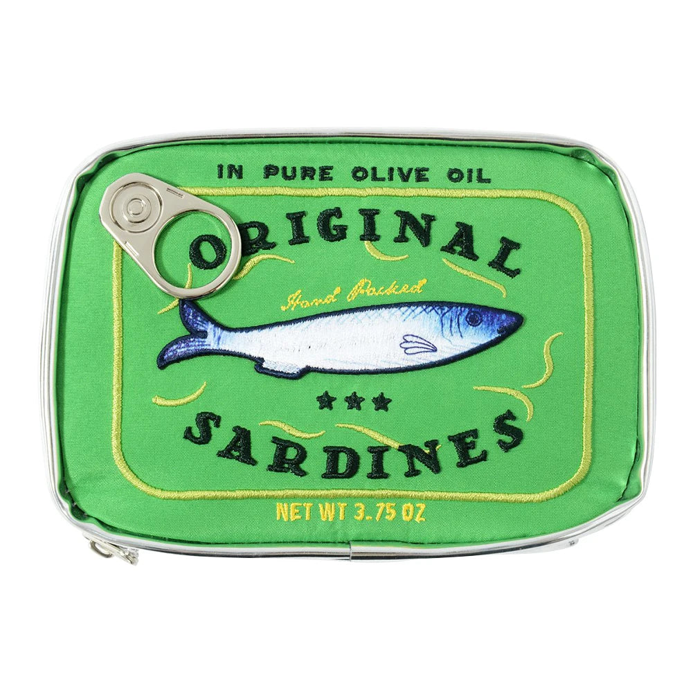 Color: Gray - Canned Sardines Style Bath Travel Bag Cute Toiletry Bag Creative Fashion Women Cosmetic Bag Multi-function For Weekend Vacation