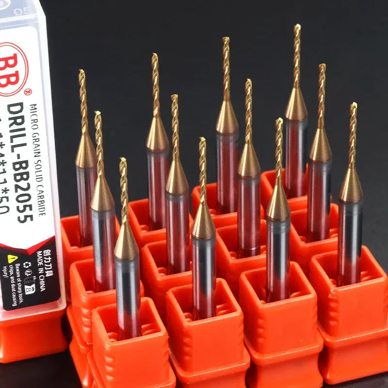 Hole Diameter: 10mm - Bb 0.3~2.02mm Micro Drill Solid Carbide Bit Mini Cnc Hole Making 3d Shank Diameter 4mm D4 Metal Steel Plastic 1pcs