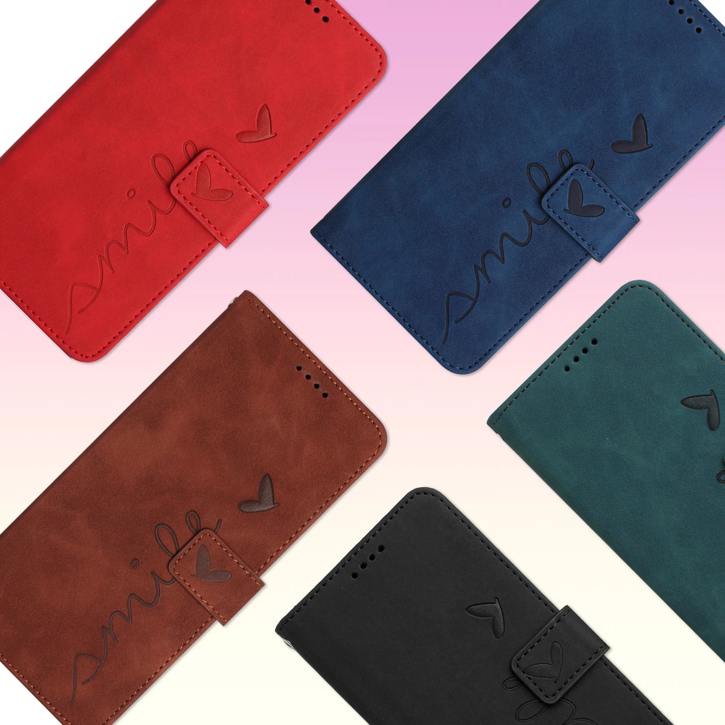 Color: Purple Pink, Ships From: China, Material: Abs - Love Heart Strap Leather Crossbody Phone Wallet Case Book Stand For Google Pixel 8 7 Pro 8a 7a 6a Girls Cute Shoulder Cover
