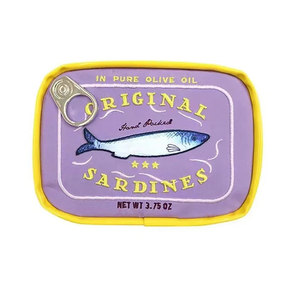 Canned Sardines Style Bath Travel Bag Cute Toiletry Bag Creative Fashion Women Cosmetic Bag Multi-function For Weekend Vacation