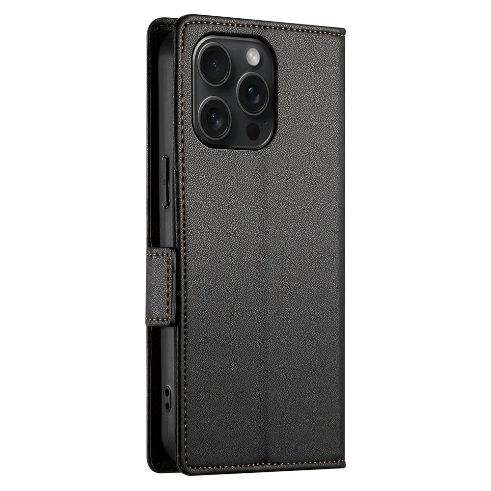 Color: Brown, Material: Canvas - Pu Leather Flip Phone Case For Iphone 16 15 Pro Max 16e 14 13 1211 Xs Max Xr X 8 7 Plus Se Kickstand Cards Solt Wallet Cover