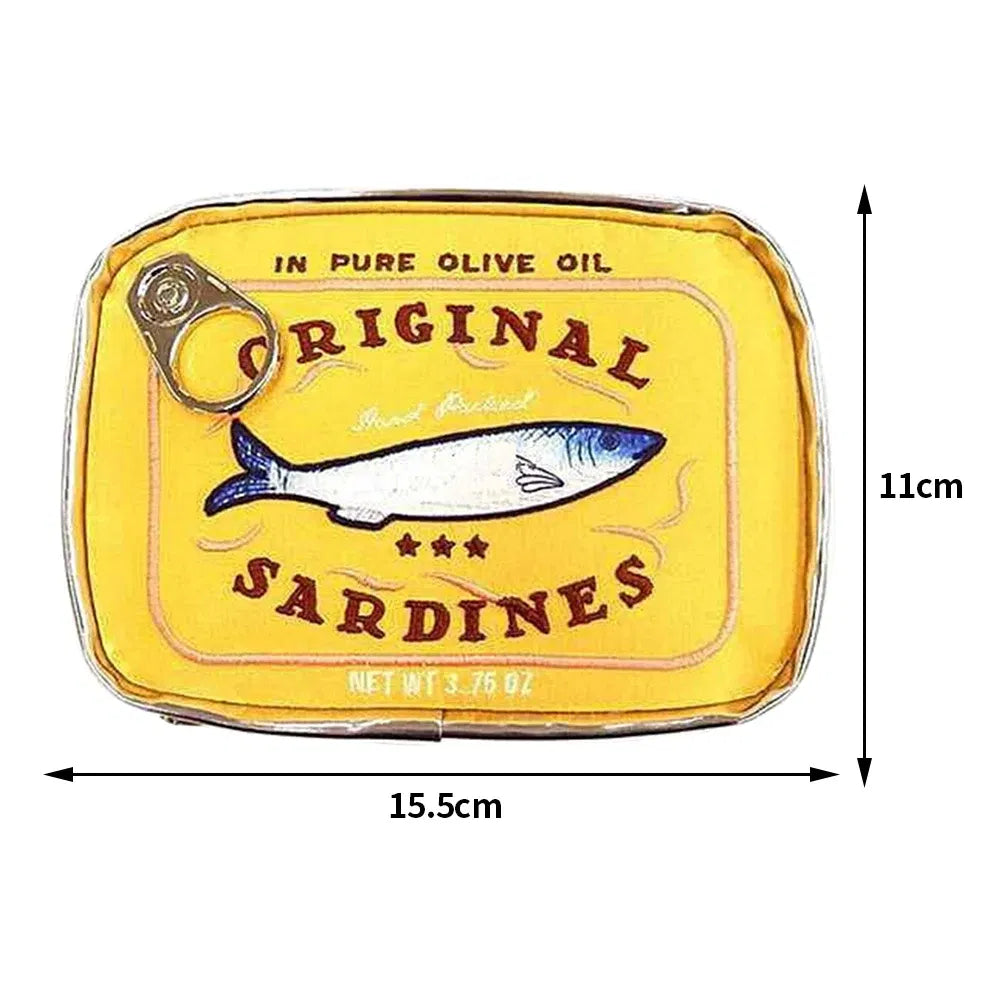 Color: Gray - Canned Sardines Style Bath Travel Bag Cute Toiletry Bag Creative Fashion Women Cosmetic Bag Multi-function For Weekend Vacation