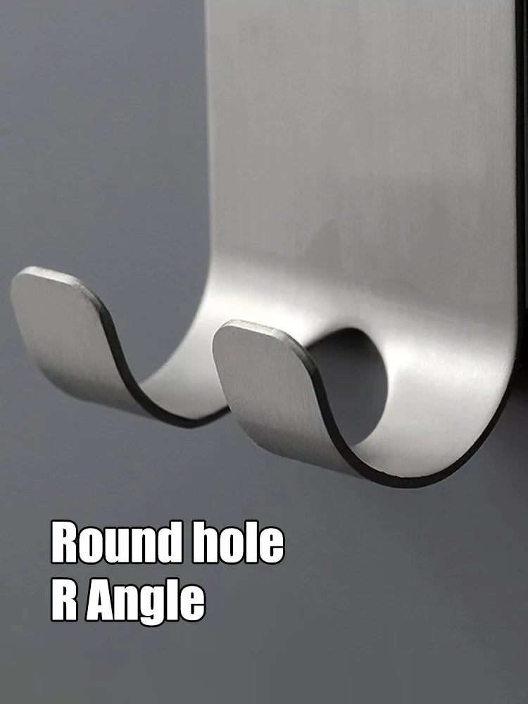 Color: Dark Gray - Punch-free Razor Holder, Storage Hook, Space Aluminum Multi-purpose Bathroom Accessories