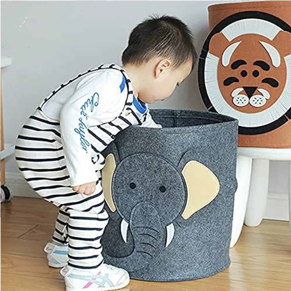 Cartoon Storage Basket Washable Dirty Clothes Basket Foldable Children's Toy Clothes Storage Bucket Home Storage Laundry Basket