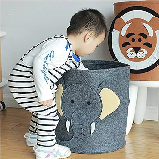 Cartoon Storage Basket Washable Dirty Clothes Basket Foldable Children's Toy Clothes Storage Bucket Home Storage Laundry Basket
