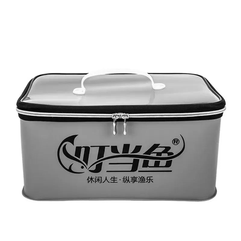 Color: White - Multifunction Eva Fishing Bag Box Folding Live Fish Bucket 4l 6l 10l 14l Water Container Bags Fishing Tackle Tools Storage Case