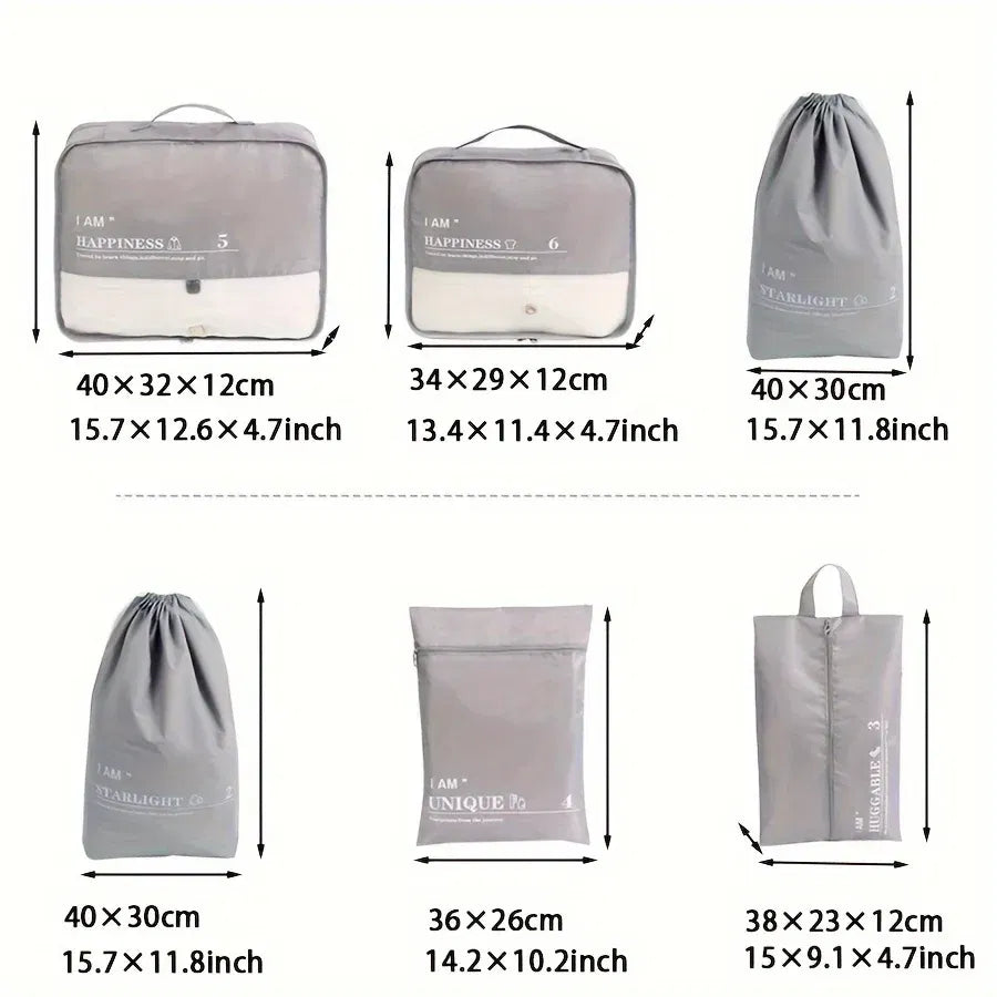 Color: Rose, Ships From: China - 6pcs, Packing Cubes Luggage Organizers, Travel Accessories