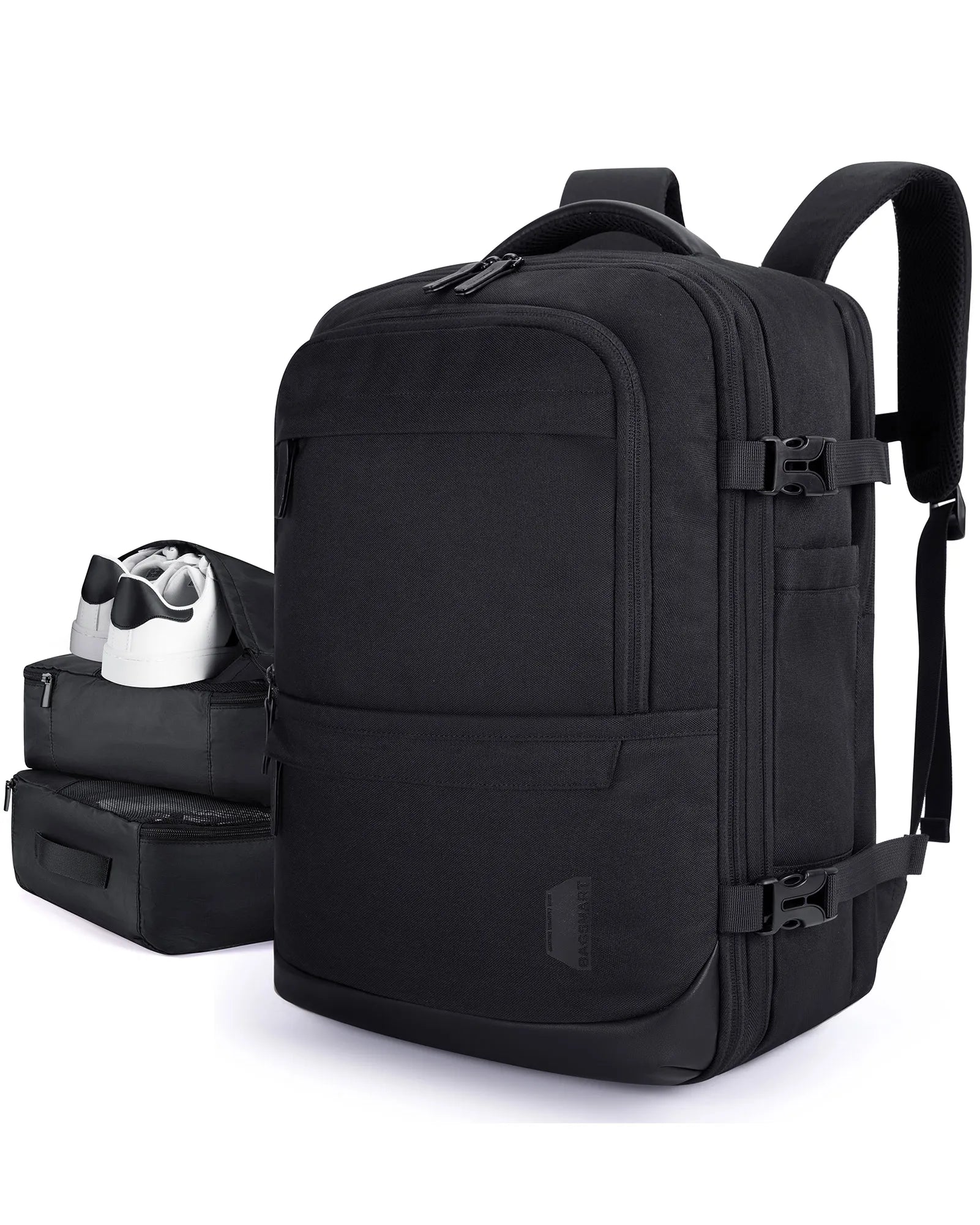 Color: Gray, Size: 12 Inches, Ships From: China - Bagsmart 4pcs Travel Backpack Cabin Carry On Backpack With Packing Cubes 40l Expandable Waterproof Backpacks For Women
