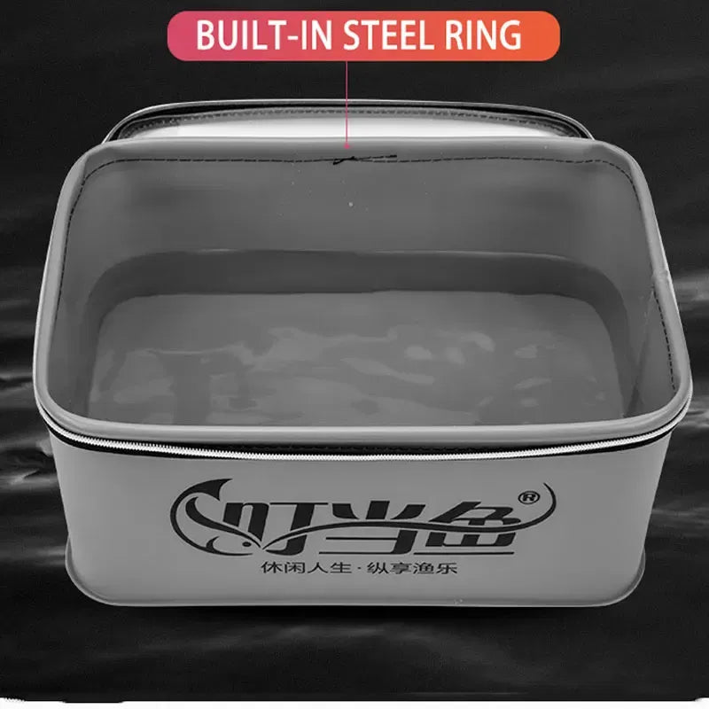 Color: White - Multifunction Eva Fishing Bag Box Folding Live Fish Bucket 4l 6l 10l 14l Water Container Bags Fishing Tackle Tools Storage Case