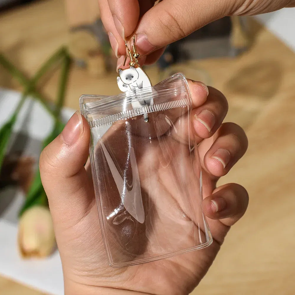 Size: Xl, Color: Green - 100/10pcs Pvc Jewelry Package Bags Thicken Self Sealing Pouches Anti-oxidation Earring Necklace Clear Organizer Bag Reusable