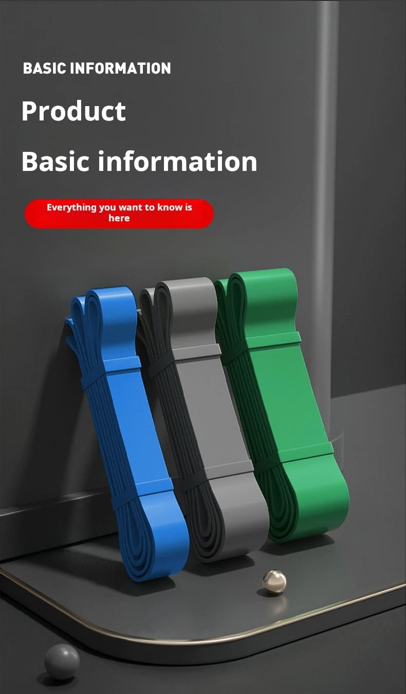 Color: White - 1/5pcs Tpe Elastic Band Resistance Strength Training Sports Fitness Latex Pull-up Ension Thick Circle Yoga Multi-functional Hip