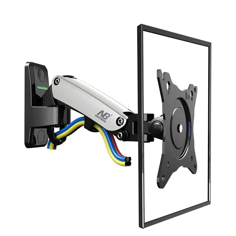 Color: White, Ships From: Ukraine - Nb F120 17-27" Aluminum Gs Gas Spring 360 Rotate Full Motion Tv Wall Mount Bracket Lcd Monitor Wall Mount Stand Screen Holder