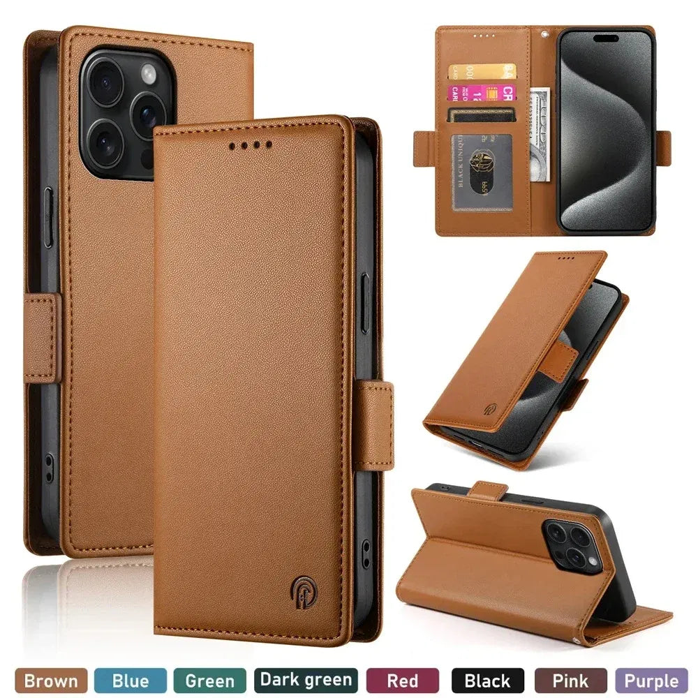 Color: Brown, Material: Canvas - Pu Leather Flip Phone Case For Iphone 16 15 Pro Max 16e 14 13 1211 Xs Max Xr X 8 7 Plus Se Kickstand Cards Solt Wallet Cover