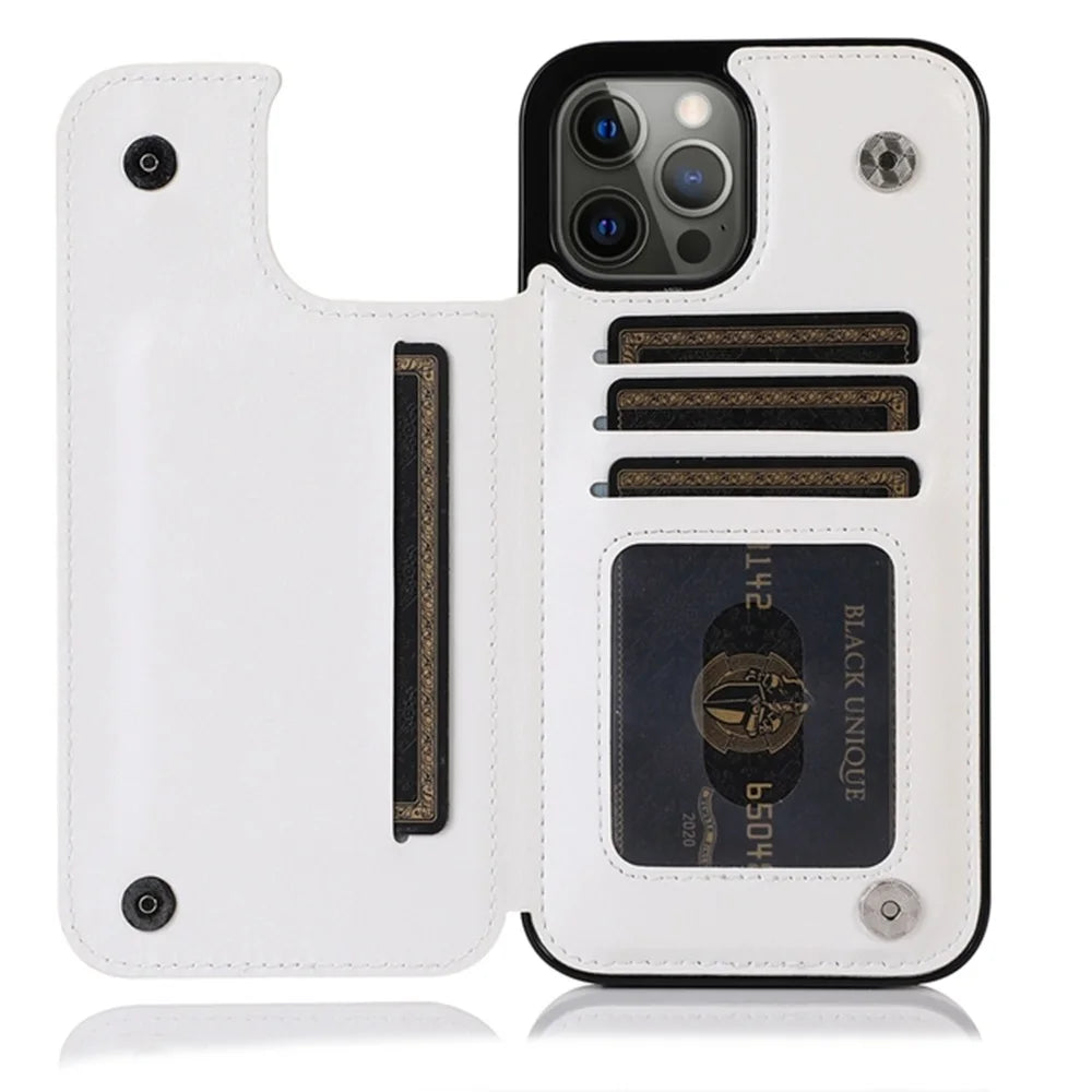 Material: Pe, Color: Pink - Leather Wallet Case For Iphone 15 14 13 12 11 Pro Max Mini Wallet Case Xr X Xs Max 8 7 6s 6 Plus Se 2022 2020 Card Holder Flip
