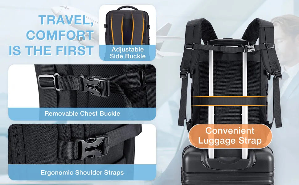 Color: Gray, Size: 12 Inches, Ships From: China - Bagsmart 4pcs Travel Backpack Cabin Carry On Backpack With Packing Cubes 40l Expandable Waterproof Backpacks For Women