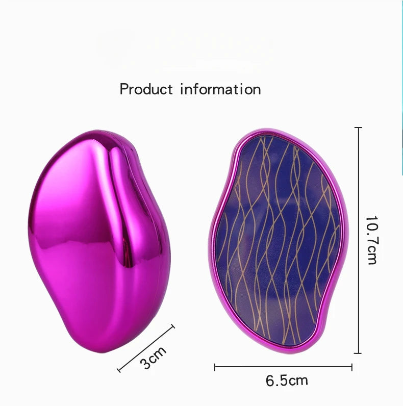 Color: Dark Grey - Hot Crystal Physical Hair Removal Eraser Glass Hair Remover Painless Epilator Easy Cleaning Reusable Body Care Depilation Tool