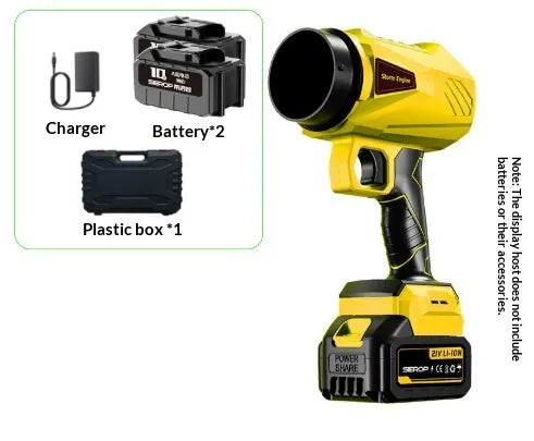 Model: 10 Batteries 1 Charger, Power Supply: Us-with Ductwork, Please Input: - Brushless Lithium-ion High-power Blower Fan For Household Dust Removal