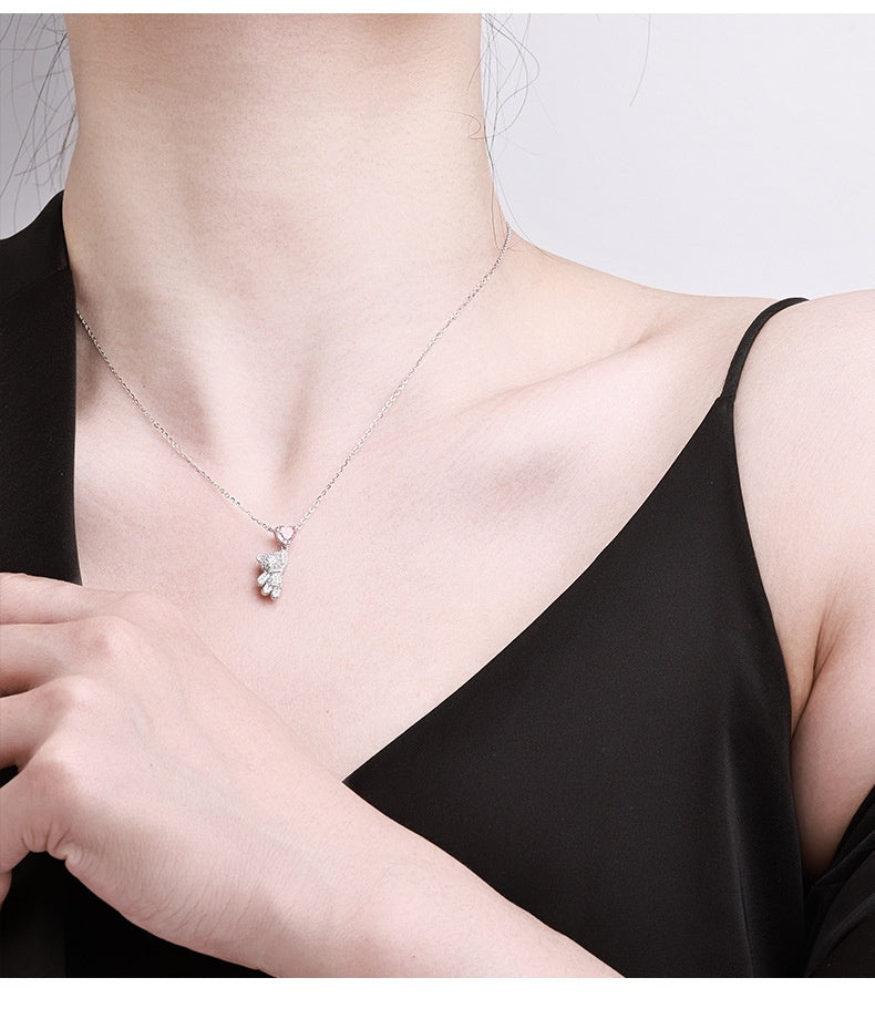Color: High Carbon Drill, Purity: 925 Silver - Versatile High-end Sterling Silver Collar Necklace Accessory