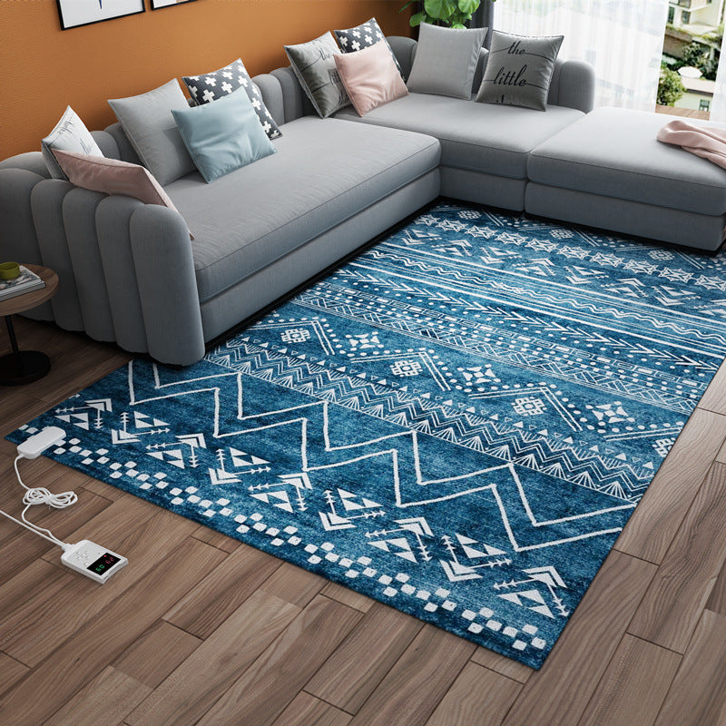 Specifications: Morocco 02, Size: 55cmx90cm-eu, Power Supply: - Flocked Graphene Electric Heating Carpet