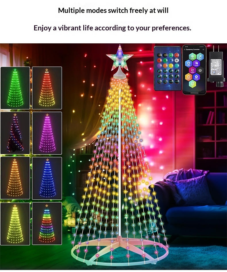 Specifications: 144 Lights, Power Supply: Us - Rgb Color-changing Conical Remote-controlled App-powered Indooroutdoor Tree Lights