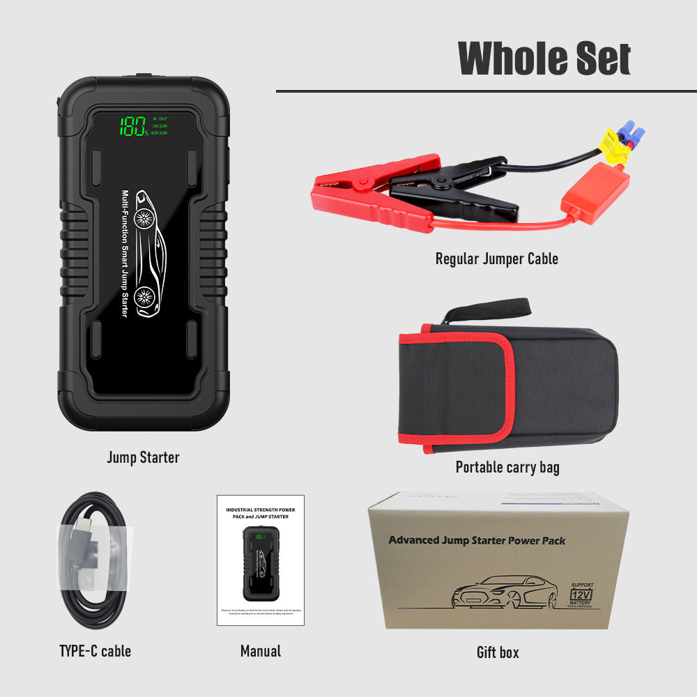 Specifications: Smart Electric Clamp Bottles, Capacity: 20000mah - Car 20000mah Emergency Start Power Supply With Led Lighting