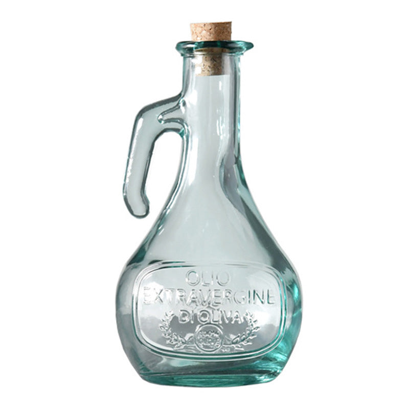 Style: Letter Large Oil Can - Thickened Glass Oil Can, Cork Sealing Tape, Seasoning Pot, Kitchen Storage Soy Sauce Bottle