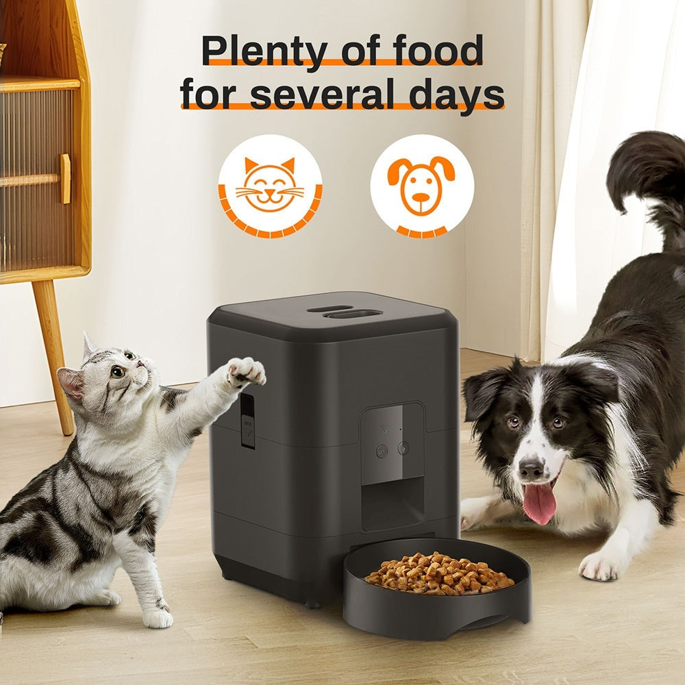 Color: White, Power Supply: Uk - Pet Smart Feeder 2l Dog Food Dispenser