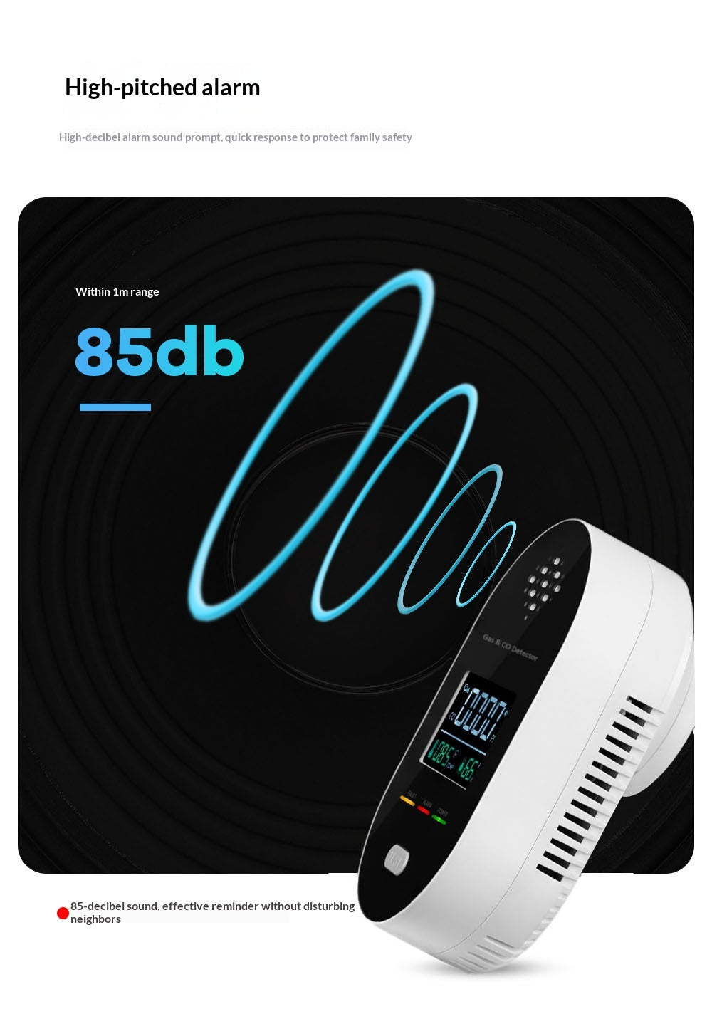 Specifications: 01 Model, Power Supply: Uk - Carbon Monoxide Detector For Home And Rv Four-in-onemeasures Temperature Humidity And Gas