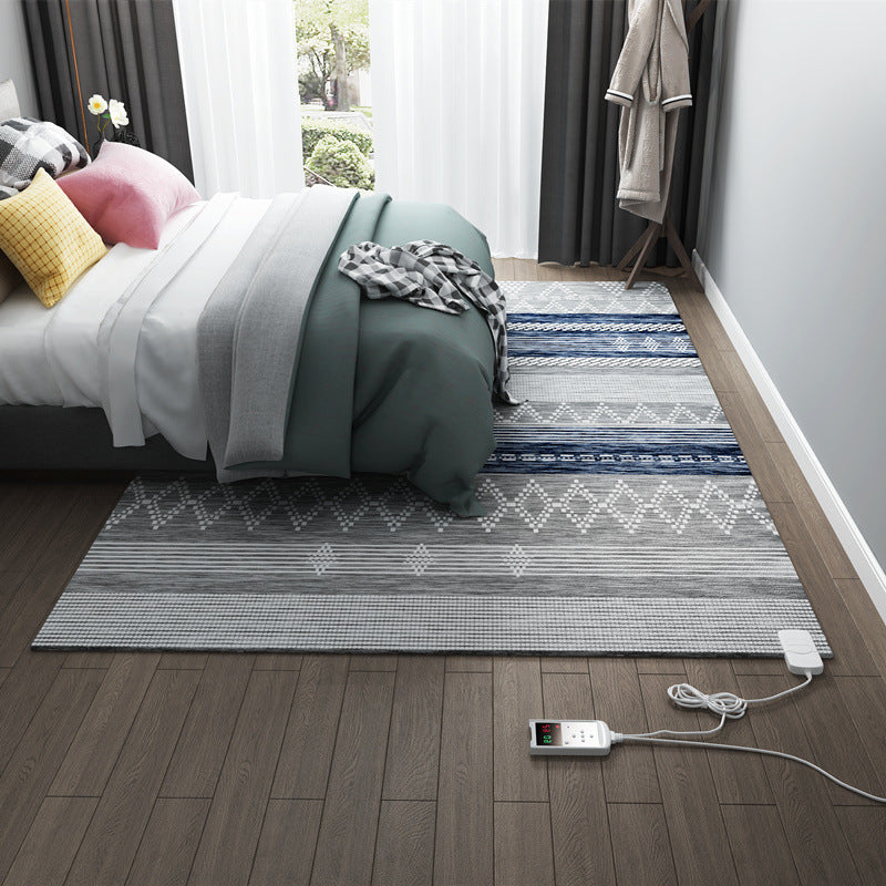 Specifications: Morocco 02, Size: 55cmx90cm-eu, Power Supply: - Flocked Graphene Electric Heating Carpet