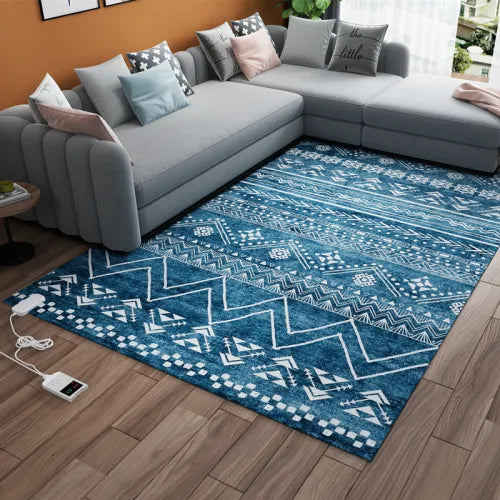 Specifications: Morocco 01, Size: 80cmx120cm-us, Power Supply: - Flocked Graphene Electric Heating Carpet