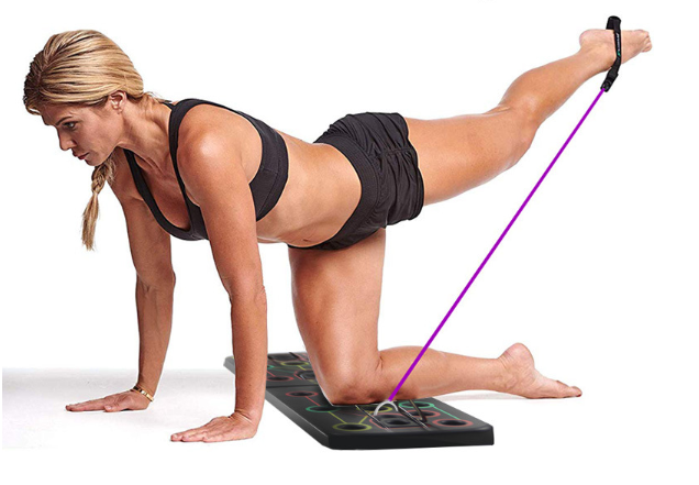 Style: With Rope - Push-up Stand Board With Resistance Bands