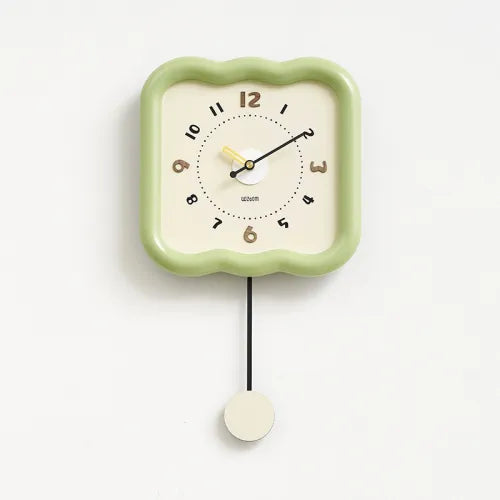 Size: Spring Green 30x52cm - Home Decoration Punch-free Modern Minimalist Wall Clock