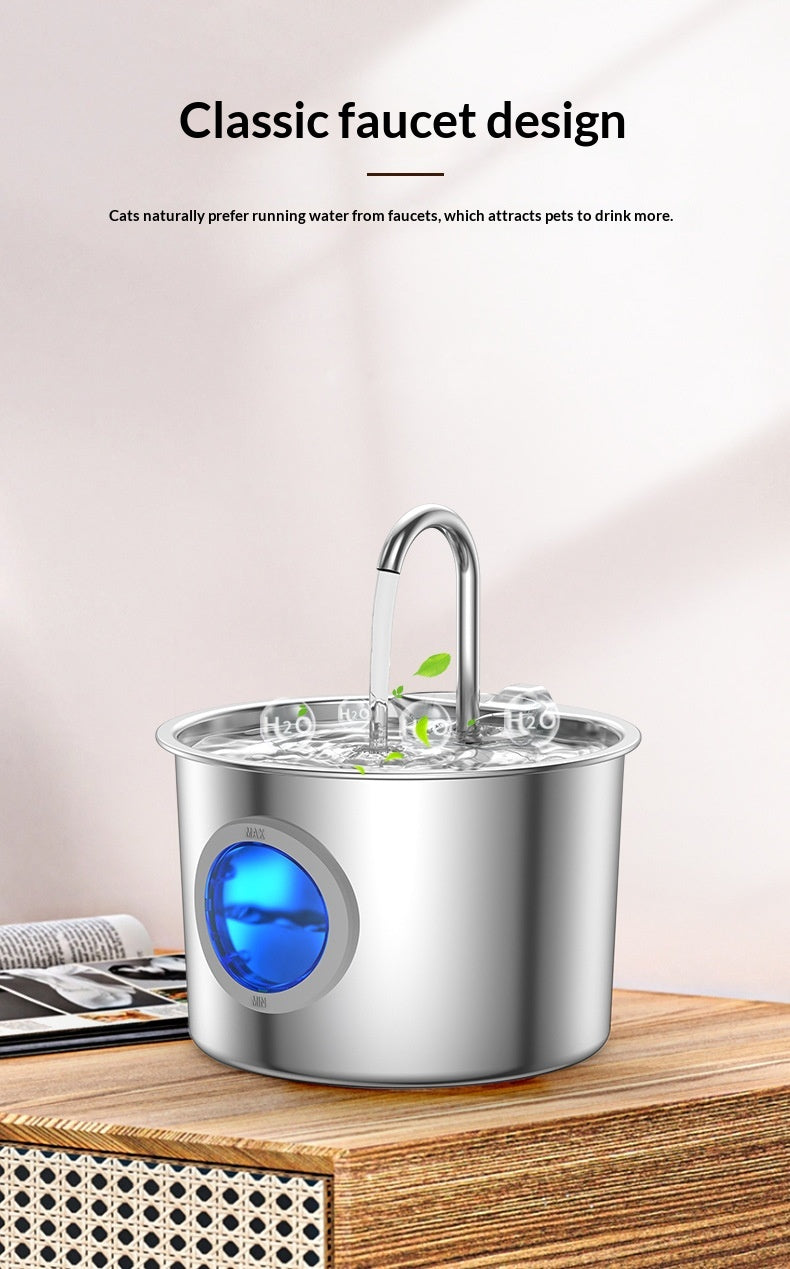 Specifications: Ty09 Round, Power Supply: Uk - Pet Water Fountain Stainless Steel Water Dispenser