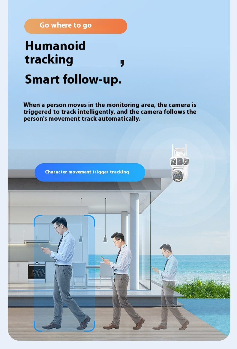 Specifications: 16 Style, Network Supply Mode: Wifiwired Network-eu, Power Supply: - Wireless Camera Monitoring Dual-screen Home Night Vision Hd