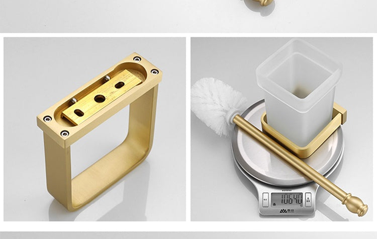 Size: Tissue Holder - Brushed Brass Solid Towel Rack Shelf