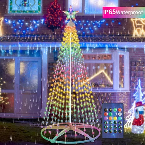 Specifications: 144 Lights, Power Supply: Us - Rgb Color-changing Conical Remote-controlled App-powered Indooroutdoor Tree Lights