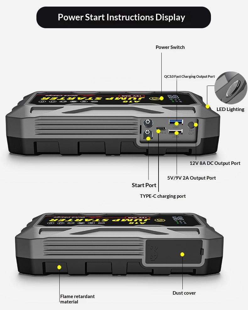 A18 Waterproof Car Emergency Start Power Supply
