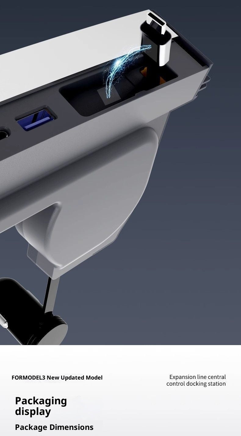 Applicable To Model 3y Slide-out Expansion Dock In-car Central Control Charging Expansion Usb Accessory