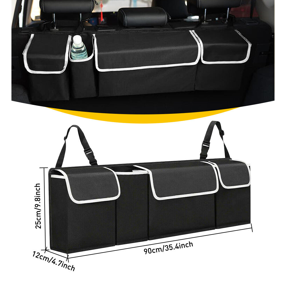 Car Trunk Organizer Oxford Interior Accessories Back Seat Storage Bag 4 Pocket