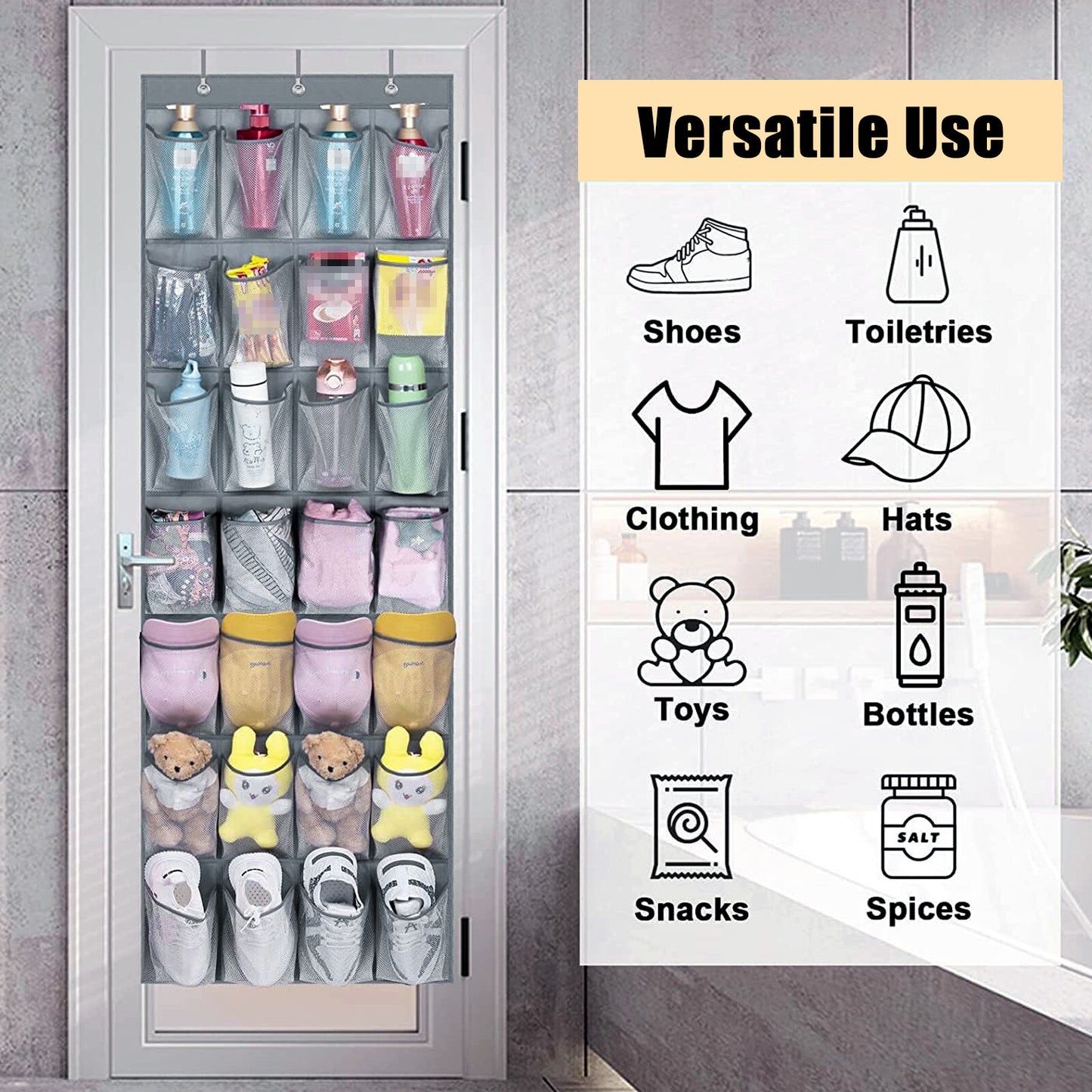 Over Door Shoe Organizer Rack Hanging Storage Holder Hanger Bag Closet 28 Pocket