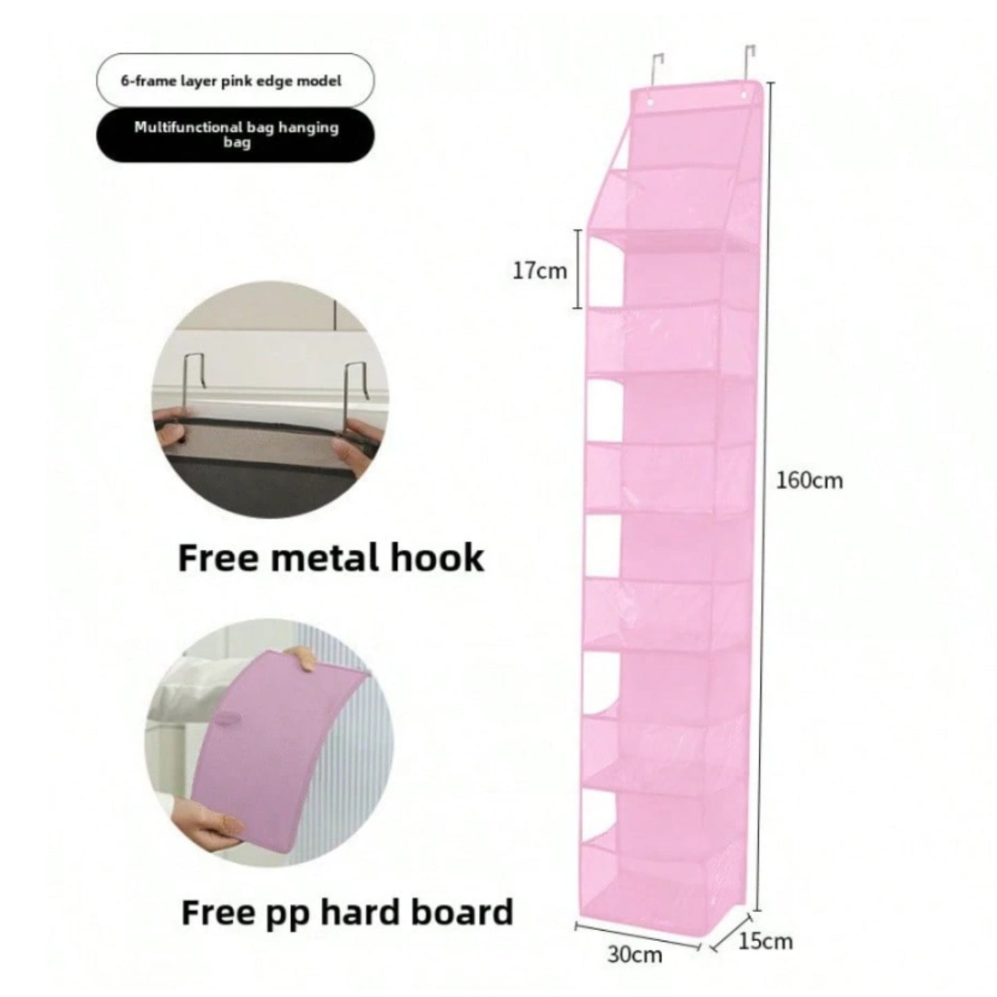 6 Shelf Over The Door Hanging Pantry Organizer Behind The Door Storage Organizer